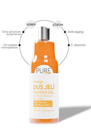 İkili Set: Shea Vanilya Vücut Sütü 250 ML + C Vit. Mango Duş Jeli 400 ML