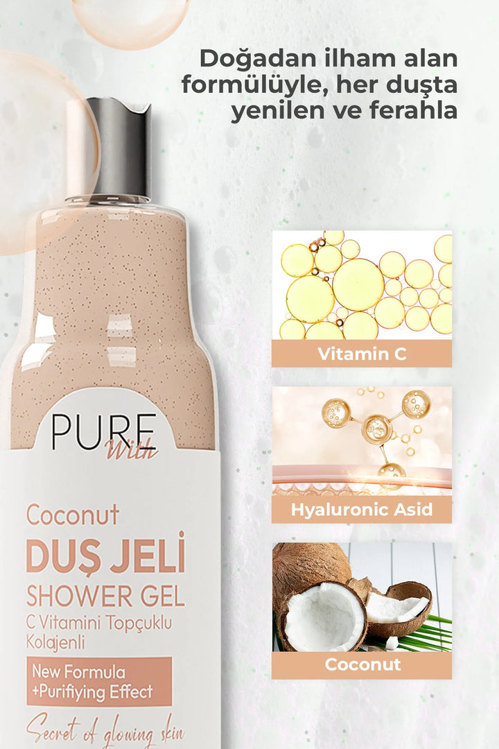 Duş Jeli | Vitamin Topçuklu Hindistan Cevizli